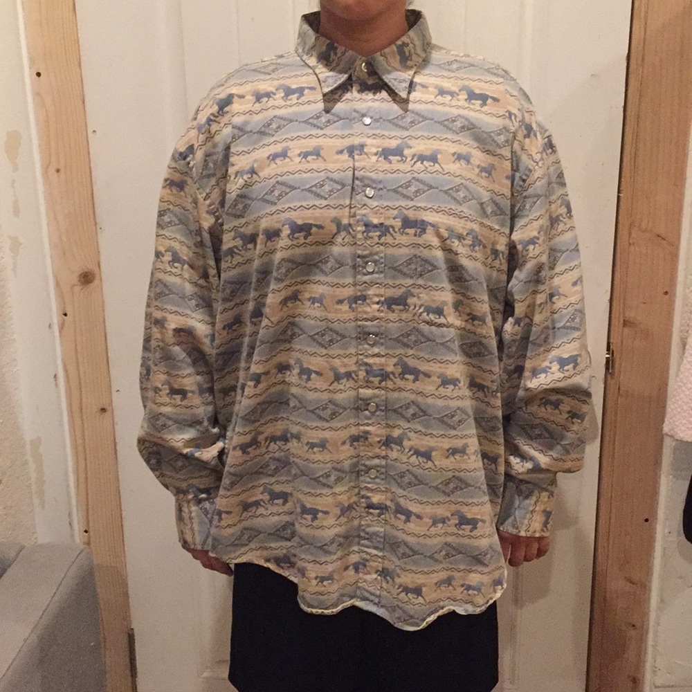 COPY - Pendleton western horse button up XXL